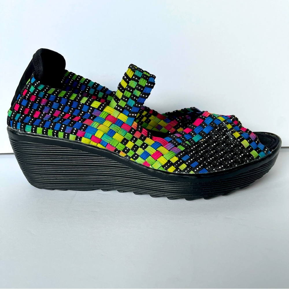 Serene Island “Sabeen” Strappy Peep-toe Wedge.